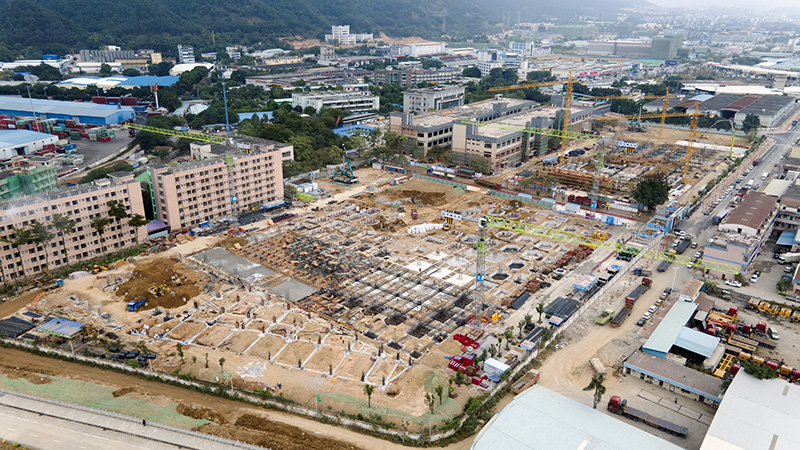 施工現(xiàn)場(chǎng)熱火朝天！風(fēng)華高科高端電容生產(chǎn)基地項(xiàng)目穩(wěn)步推進(jìn)